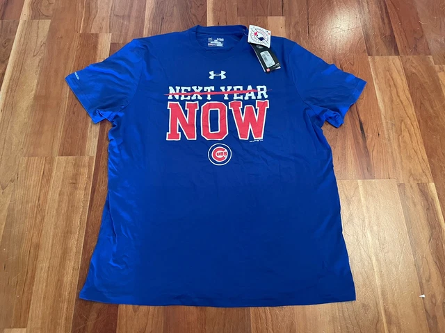 Chicago Cubs Under Armour T-Shirt Next Year Now size XL HeatGear