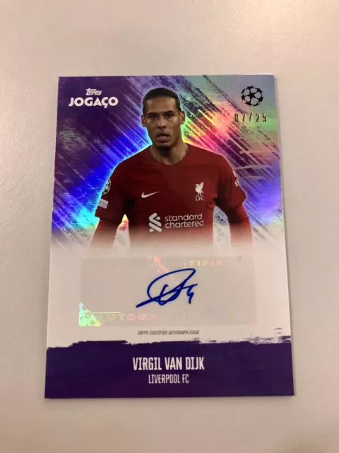 Virgil Van Dijk /25 Auto Topps Jogaco 2022/23 Liverpool