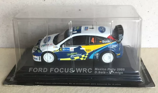 Voitures de rallye n° 70 Ford Focus WRC Sola Amigo Mexico Rally 2005 1/43ème