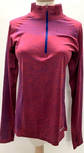 Top Da Corsa Da Donna Nike Dri-Fit Quarter Zip Taglia L (16)