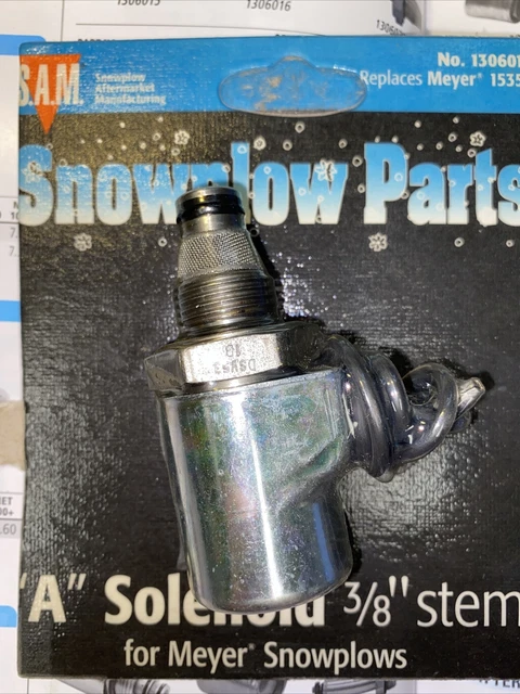 Meyer Snowplow "A" Solenoid, Coil & Valve, 3/8" Stem Meyer 15356 SAM 1306015