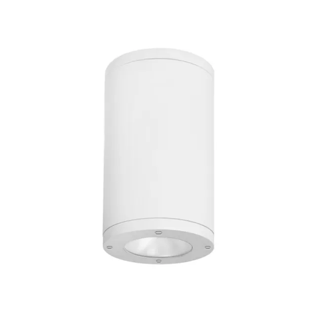 WAC Tube 9.5" Outdoor LED Flush Mount 2700K Flood 90CRI, White - DS-CD06-F927-WT