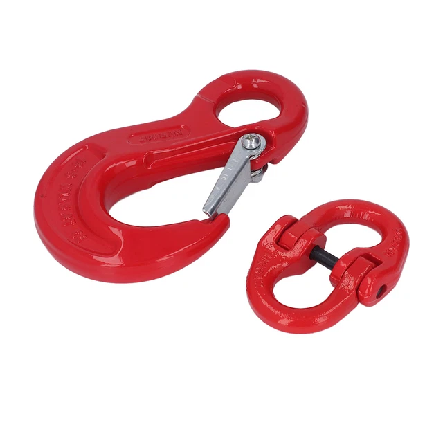 2 pz gancio imbracatura Clevis con gancio di sicurezza a blocco con gancio forgiato 5,3 T funzionante