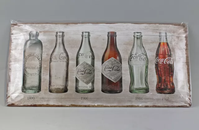 9974053-x Retro Vintage Tin Sign Coca-Cola Bottle Timeline 9 13/16x19 11/16in