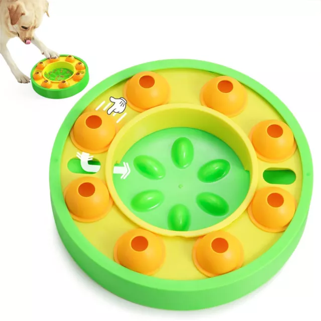 Pet Dog Slow Feeder Bowl Non Slip Interactive Feeding Dish Puzzle Anti Choking