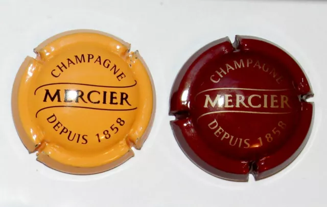 LOT SERIE DE 2  PLAQUES DE MUSELET / CAPSULES A CHAMPAGNE - MERCIER : Bordeaux 2