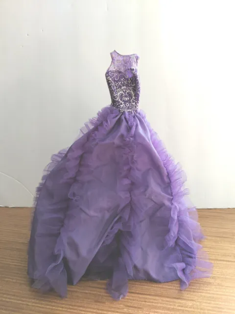 Barbie Doll Model Muse Quinceanera Purple Dress Gown Only Mattel 2016