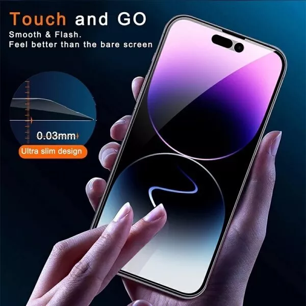 2X For iPhone 15 14 13 12 11 Pro X XS Max XR SE 8 Privacy Glass Screen Protector 2