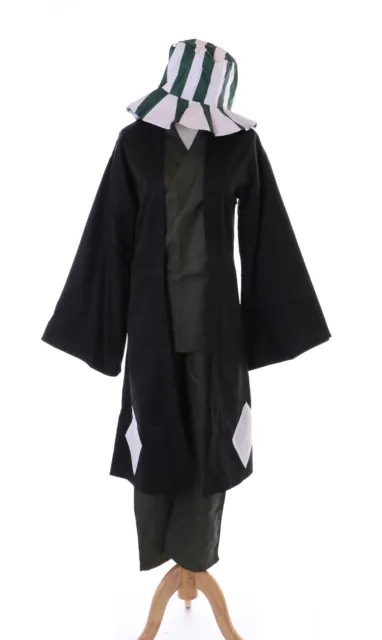 MN-223 Kimono grün schwarz 4-Teile Cosplay Kostüm für Kisuke Urahara Bleach