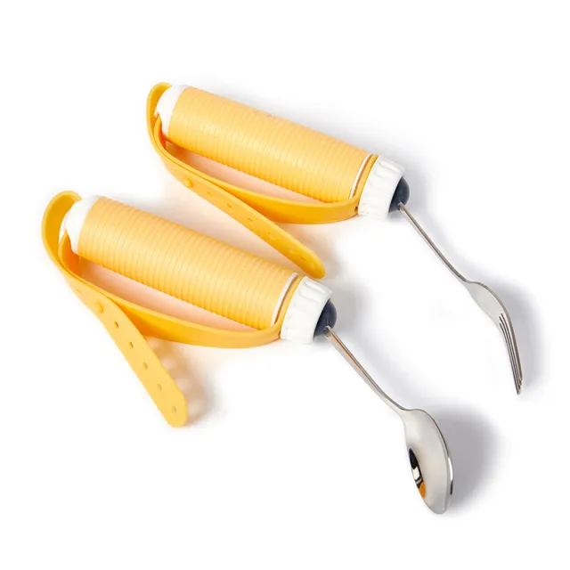 Vajilla para pacientes discapacitados de fácil agarre ayudas para comer cuchara tenedor tazón Chopsti TbM F1