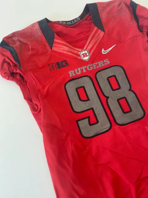 NIKE Rutgers Football Game Worn Jersey Big Ten NCAA F.A.M.I.L.Y. Size 42