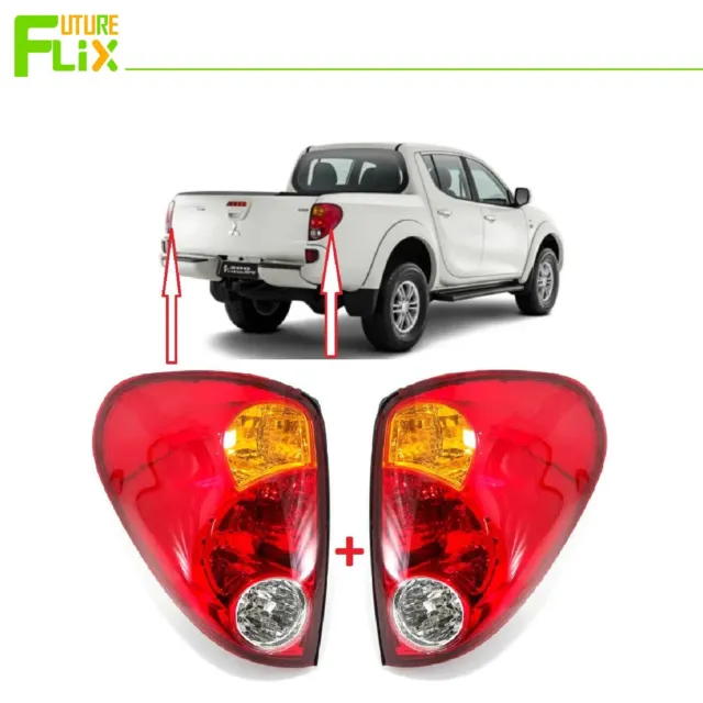 Pair of Rear Tail Light Lamp Fit Mitsubishi L200 Pickup Truck 2005-2015 RH LH UK