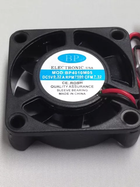 BP4010M5 FAN 5V DC 2P 40mm 40m 10mm 10 inches wire 2P terminal 1pc