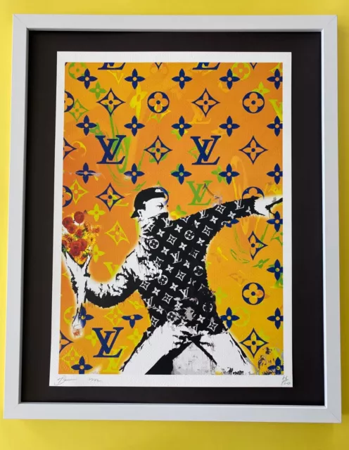Muerte Nyc Grande Enmarcado 16x20 Pop Art Grafiti COA Banksy Flor Lanzador Van