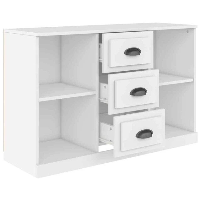 AX Credenza Bianca 104.5x35.5x67.5cm Arredo Elegante Classica Salotto New 816232