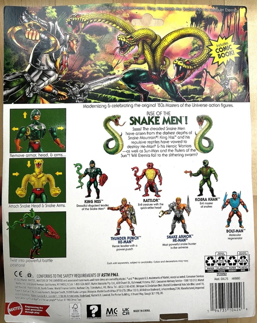 MotU Origins- KING HISS- US Karte- punched- Masters of the Universe 2