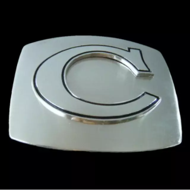 "C" Initial Letter Monogram Charm Belt Buckle Buckles Boucle de Ceinture