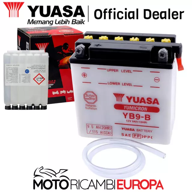 BATTERIA YUASA YB9-B 12v 9Ah PIAGGIO LIBERTY RST 4T 50-125 2007 2008