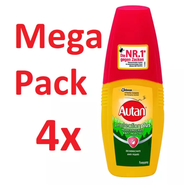 4x Autan ProtectionPlus Pumpspray Zeckenschutz Mücken Zecken 4x100ml