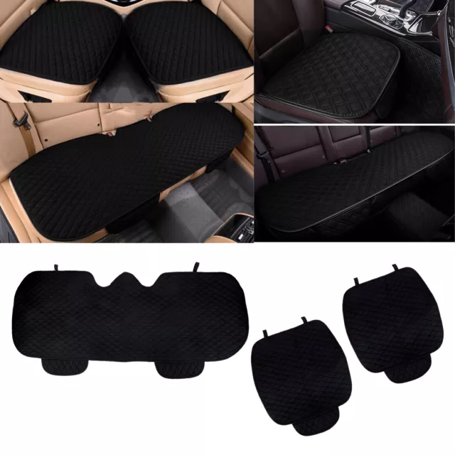 1x Universal Black Car SUV Front Rear Seat Cover Protector Cushion 4 Season