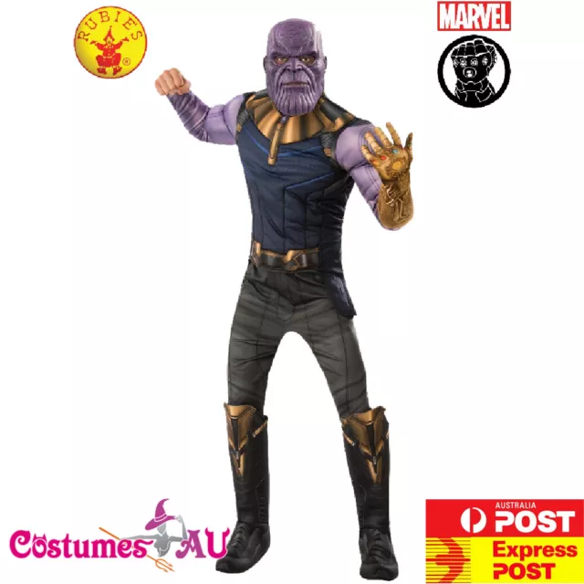 Mens Deluxe Thanos Costume Adult Avengers 4 Endgame Marvel Superhero Book Week
