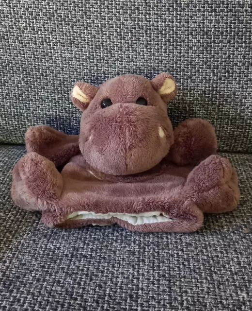 C5 Doudou plat marionnette hippopotame HISTOIRE D'OURS - Hippopotame Marionnette