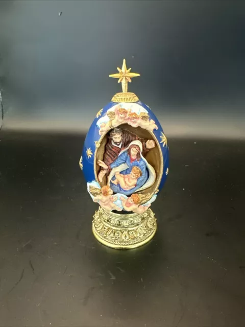 House of Faberge The Nativity Enamel Egg #R201455 Limited Edition Vintage