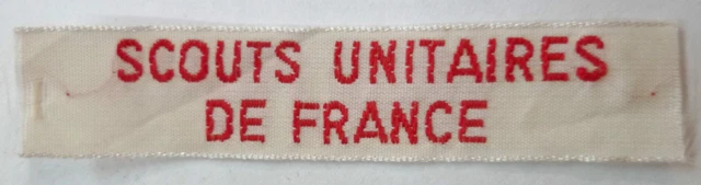 Écusson De Bras Original Scouts Unitaires De France - Insigne Tissu Patch Scout Vintage