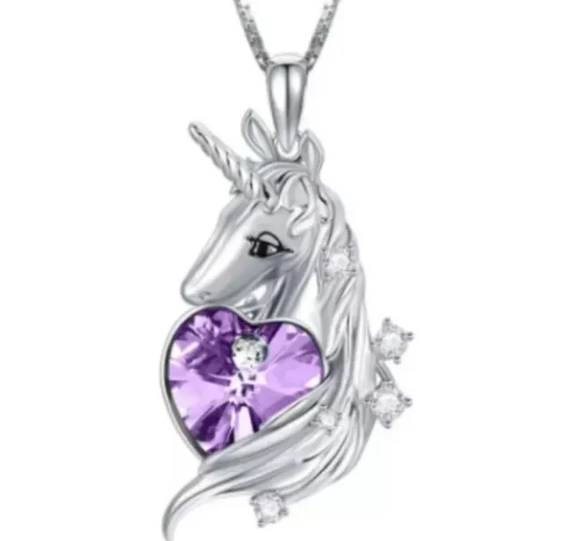 UNICORN Love Heart Spirit Animal Necklace & Pendant Jewelry + Free Gift Bag 2