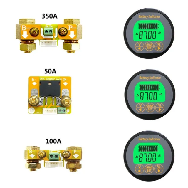 Batteria Monitor Dc 0-80V0-350A Soc Ah-Volt Ampere Capacità Tester