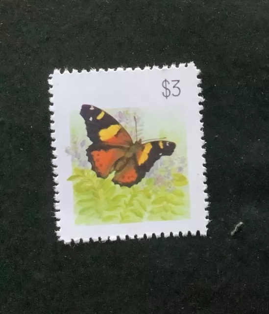NEW ZEALAND. 1991-95. $3.00. BUTTERFLY FLAW, BLUE OMMITTED. CP PC41b[z].