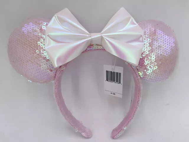 Pink Bow Sequins Headband Anniversary Minnie Mouse Ears 2023 Disney Edition