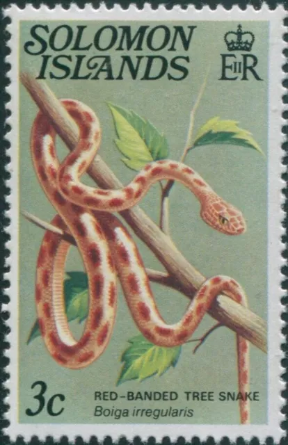 Solomon Islands 1979 SG389A 3c Red-banded Tree Snake MNH