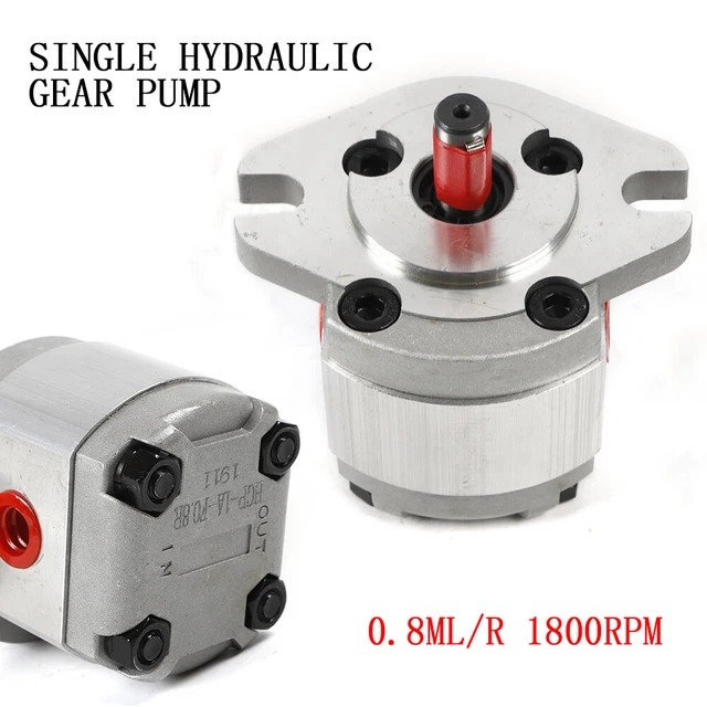 MINI HIGH PRESSURE Hydraulic Gear Pump SAE Flat Key 0.8ML/R 4300RPM PT3