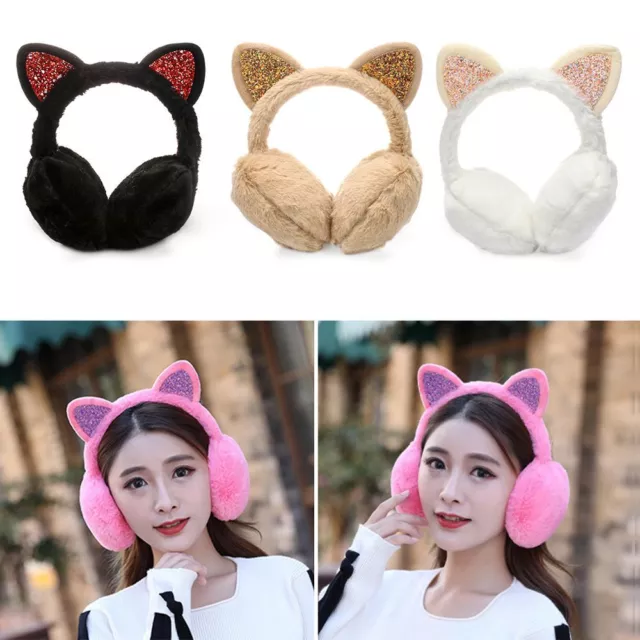 Earmuff Headband Ear Warmers Winter Warm Earmuffs Cat Ears for Cold Weather