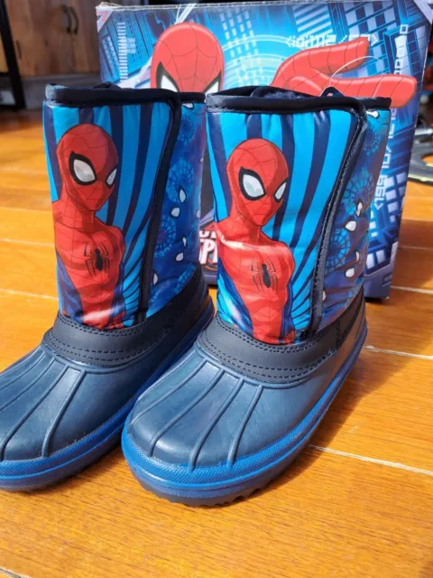 Marvel Spiderman Snow Boots Kids Infant Toddler Size UK C9 / US 10 / EUR 27