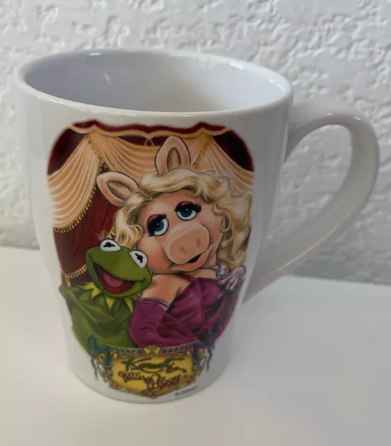 Disney Store VTG Miss Piggy & Kermit The Frog Muppets Coffee Mug 4”