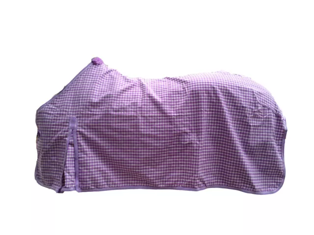 Axiom Polycotton Lavender & White Ripstop Unlined Horse Rug 6'6