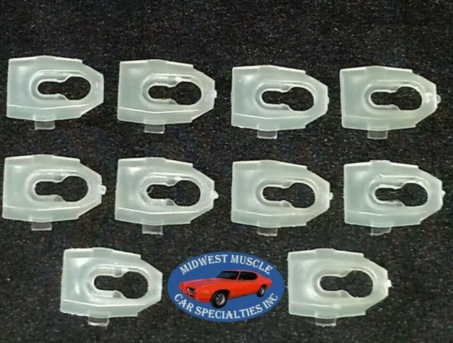 82-92 NOS GM Body Side Belt Vinyl Top Reveal Moulding Molding Trim Clips 10pc O