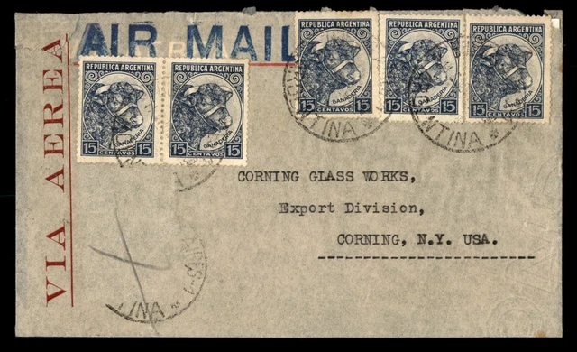Mayfairstamps Argentina Cattle Block Air Mail Cover aag_47339
