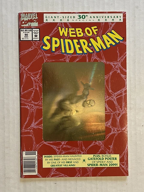 WEB OF SPIDER-MAN #90 (Marvel 1992) -- GOLD (2nd Print) NEWSSTAND Variant (A)