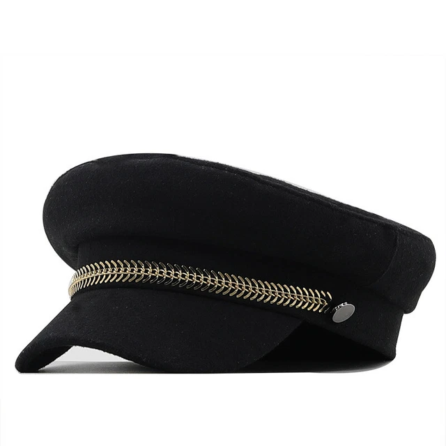 Chapeau Femme En Pure Laine Style Jean Moulin – Taille 55, Noir, Fabrication France