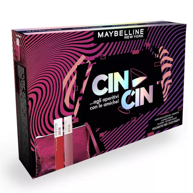 Maybelline New York Cin Cin Confezione Regalo Donna Pochette Con 2 Tinta Labbra