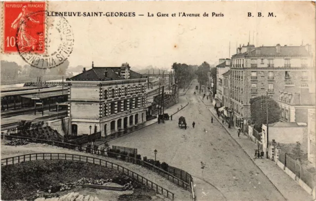 CPA AK VILLENEUVE-St-GEORGES - La Gare et l'Avenue de Paris (390144)