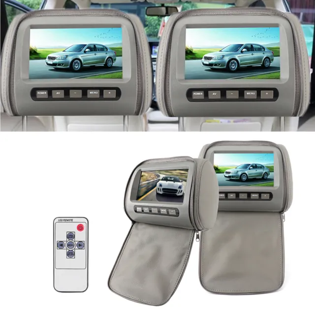 Car Headrest Video Players 2Pcs 7in HD Digital Touch Screen Car DVD Player With