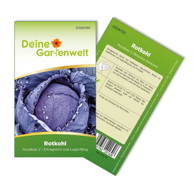 Rotkohl Roodkop 2 Samen - Brassica oleracea - Rotkohlsamen