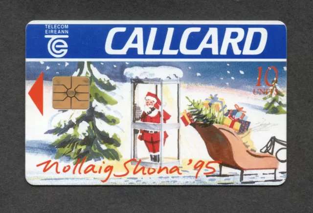 Telecom Éireann Irish Call-cards . Units 10. Nollaíg Shona" mean Happy Christmas