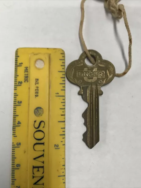 Vintage Unger Key ornate flat authentic vintage brass 1950's USA obscure unknown