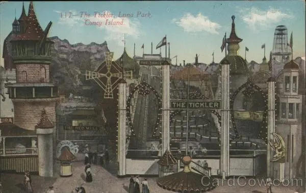 Coney Island,NY The Tickler,Luna Park Kings County New York M. & Co. Postcard