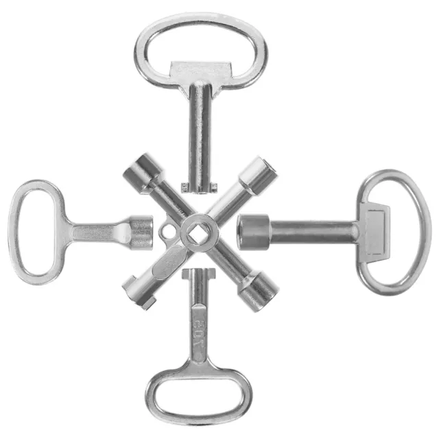 5 Pcs Zinklegierung Schlüssel Dreieckiger Weiblicher Schlossschlüssel